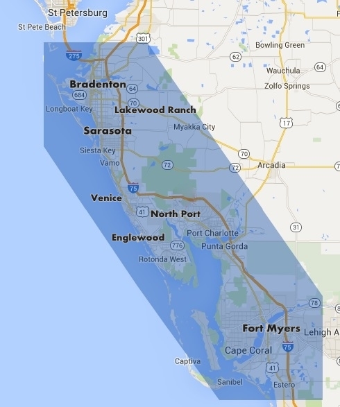 Tile and grout cleaning map - Mr. Grout Master